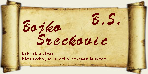 Bojko Srećković vizit kartica